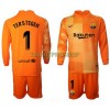 Original Trikotsatz FC Barcelona Ter Stegen 1 Torwart Heimtrikot 2021-22 Langarm Für Kinder